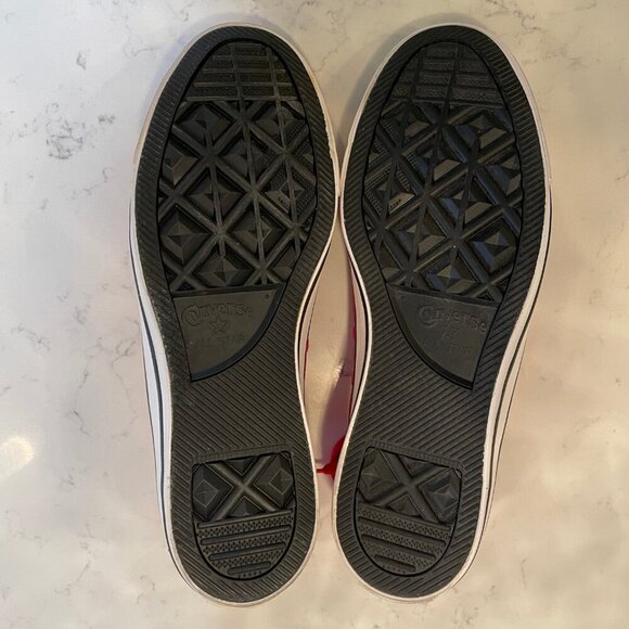 Converse All Star Casual Lo Cut Lace Up Textile Sneakers Red & Wht 8.5M/10.5 W - Picture 6 of 14